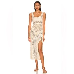 Camila Coelho XS Ivory Athena Crochet Dress